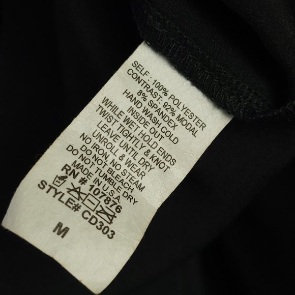 Comfy USA Black Cold Shoulder Draping Asymmetrical Artsy Chic Midi Dress Sz Med - Picture 9 of 9